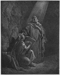 Gustave Doré Bibel: Baruch schreibt Jeremias Prophezeiungen